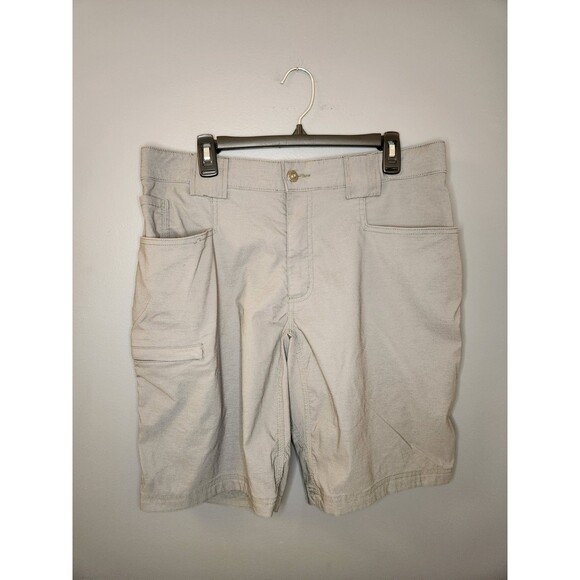 Duluth Flex Dry On The Fly Shorts Men's 36 Gray Standard Fit 11" Cargo Stretch - Picture 1 of 6